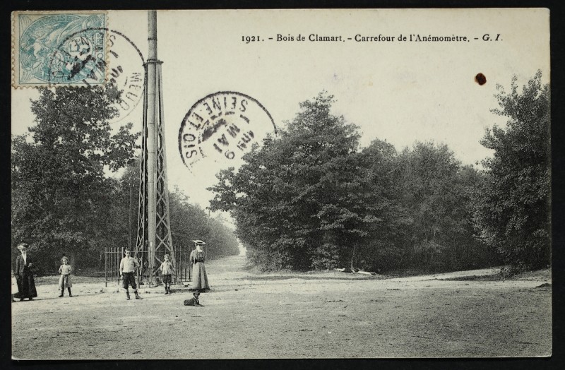 Carte postale ancienne Bois de Clamart - Carrefour de l'anémomètre à Clamart