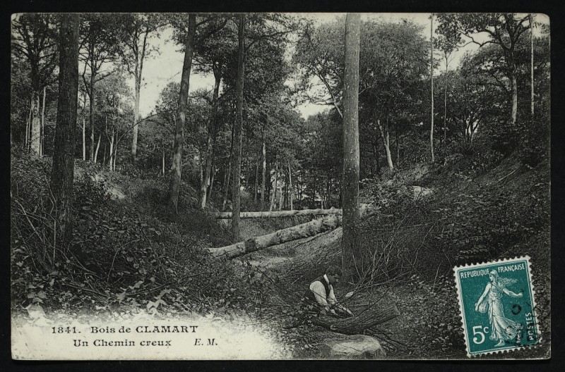 Carte postale ancienne Un chemin creux à Clamart