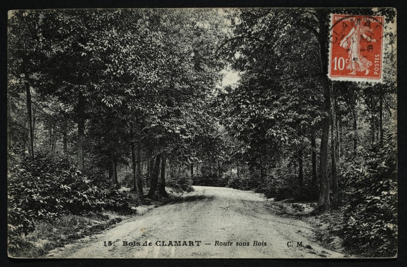 Carte postale ancienne Bois de Clamart - Route sous Bois à Clamart