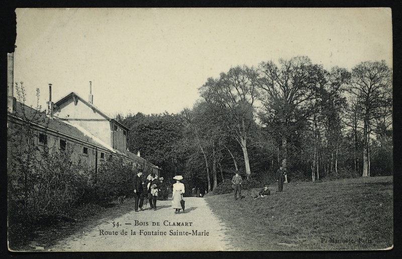 Carte postale ancienne Bois de Clamart - Route de la Fontaine Ste-Marie à Clamart
