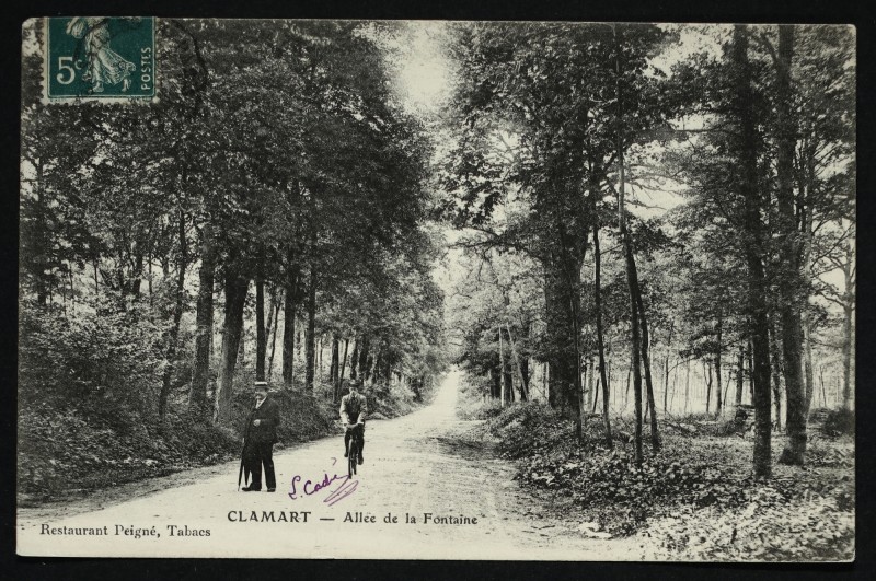 Carte postale ancienne Allée de la La Fontaine à Clamart