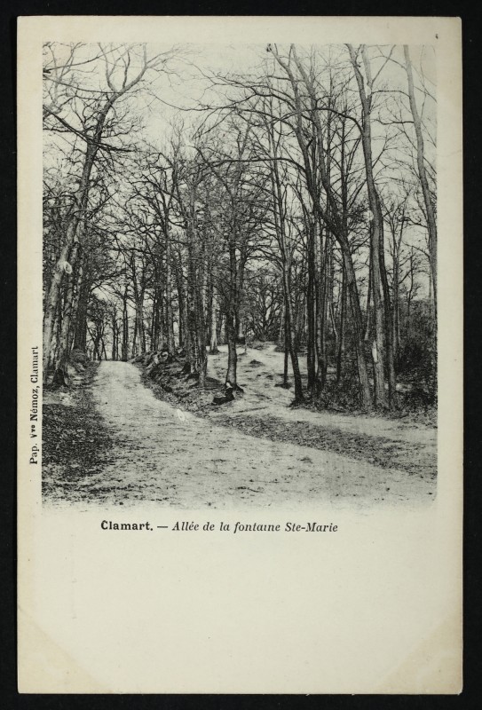 Carte postale ancienne Allée de la Fontaine Ste-Marie à Clamart