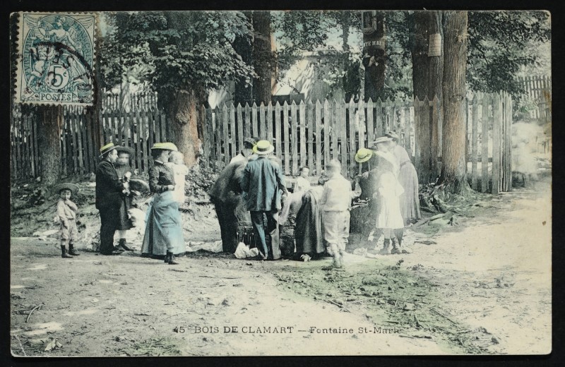 Carte postale ancienne Bois de Clamart - Fontaine Ste-Marie à Clamart