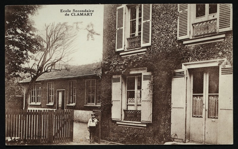 Carte postale ancienne Ecole Secondaire de Clamart à Clamart