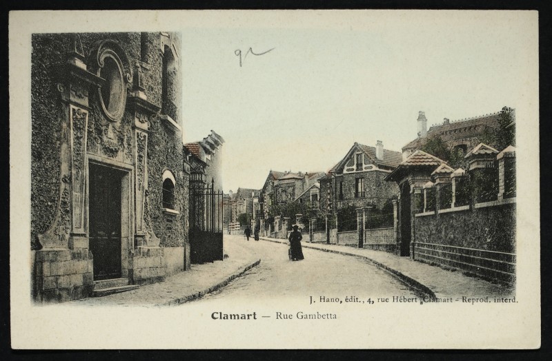 Carte postale ancienne Rue Gambetta à Clamart