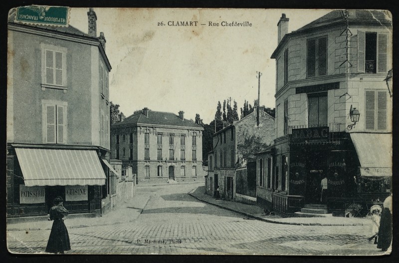 Carte postale ancienne Rue Chefdeville à Clamart