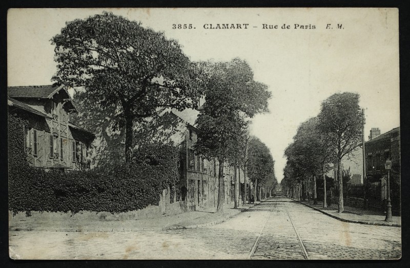 Carte postale ancienne Rue de Paris à Clamart