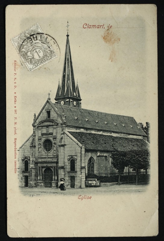 Carte postale ancienne Eglise à Clamart