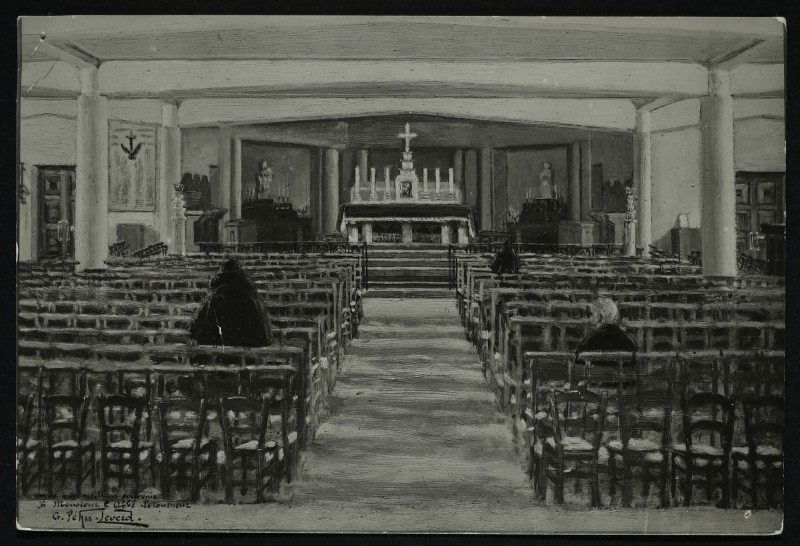 Carte postale ancienne Etat de la crypte de saint Joseph de Clamart à Clamart
