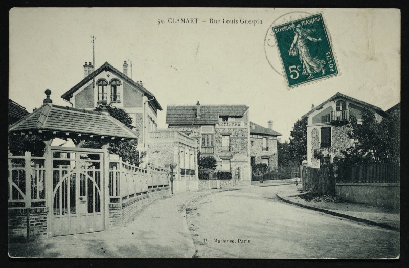 Carte postale ancienne Rue Louis Guespin à Clamart