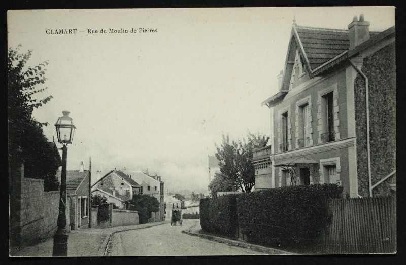 Carte postale ancienne Rue du Moulin de Pierres à Clamart