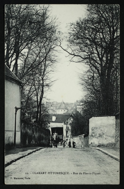 Carte postale ancienne Rue du Plessis-Piquet à Clamart
