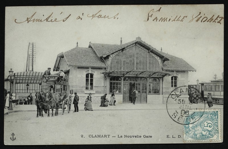 Carte postale ancienne La Nouvelle Gare à Clamart