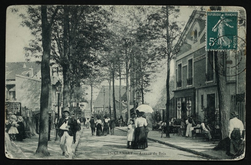 Carte postale ancienne Avenue du Bois à Clamart
