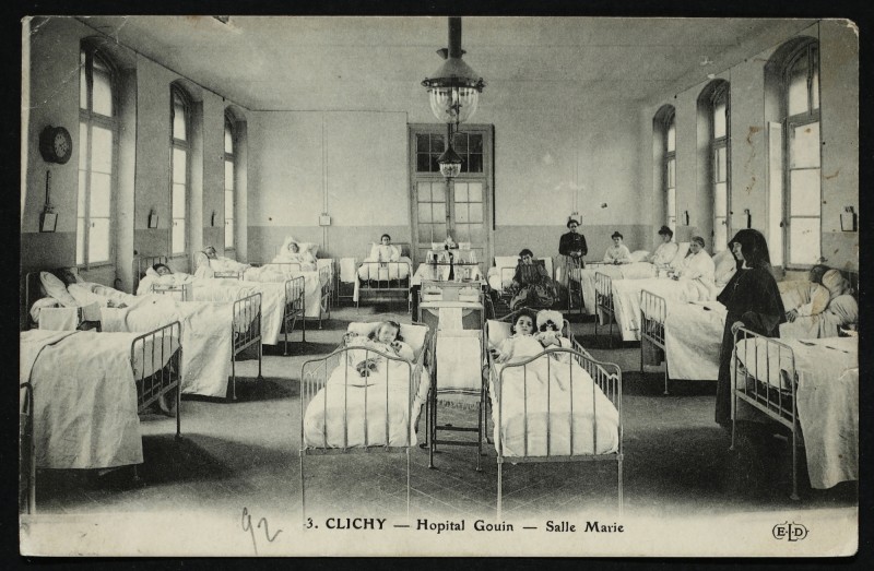 Carte postale ancienne Hôpital Gouin — Salle Marie à Clichy