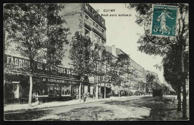 Carte postale ancienne Boulevard National à Clichy