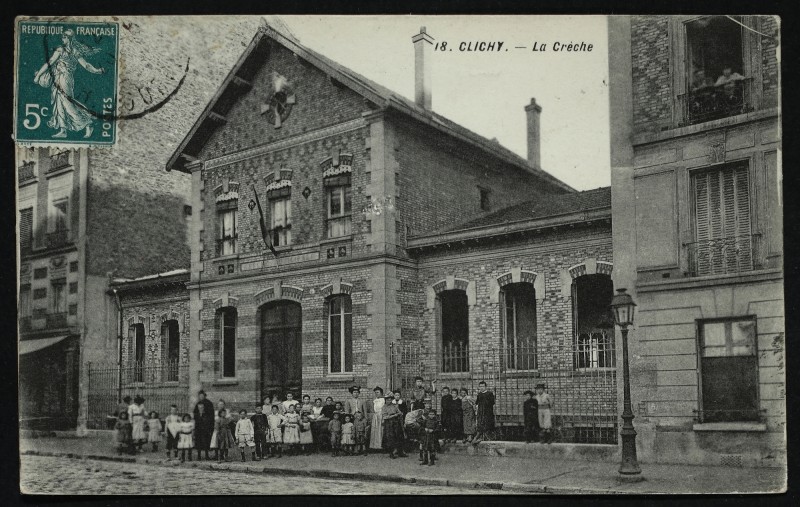 Carte postale ancienne La Crèche à Clichy