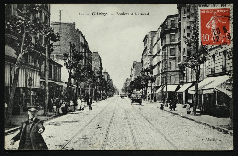 Carte postale ancienne Boulevard National à Clichy