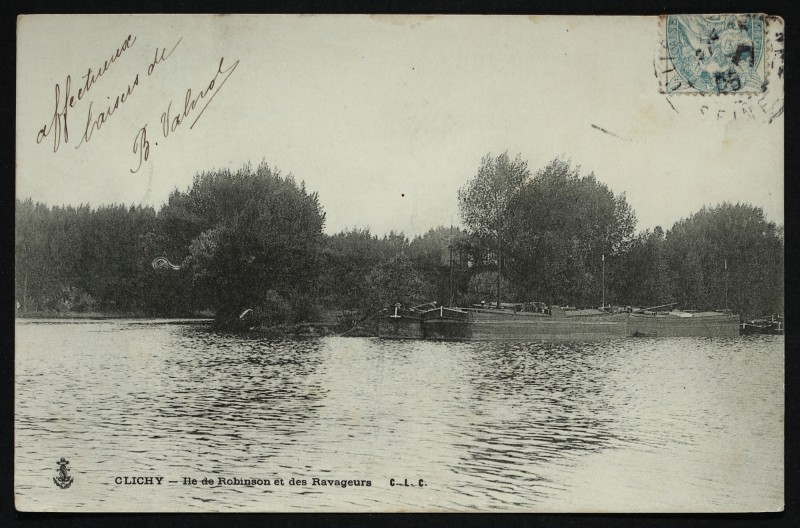 Carte postale ancienne Ile de Robinson et des Ravageurs à Clichy