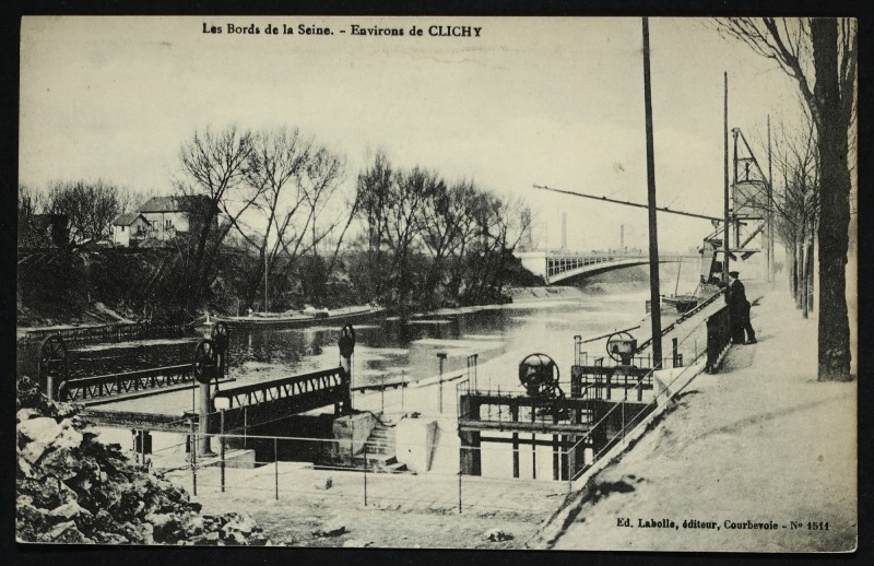 Carte postale ancienne Les Bords de la Seine - Environs de Clichy à Clichy