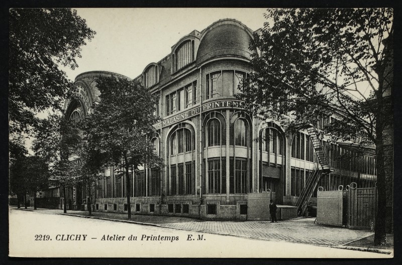 Carte postale ancienne Atelier du Printemps à Clichy