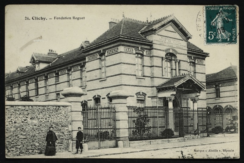 Carte postale ancienne Fondation Roguet à Clichy