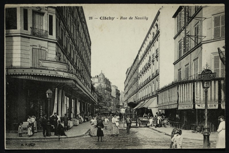 Carte postale ancienne Rue de Neuilly à Clichy