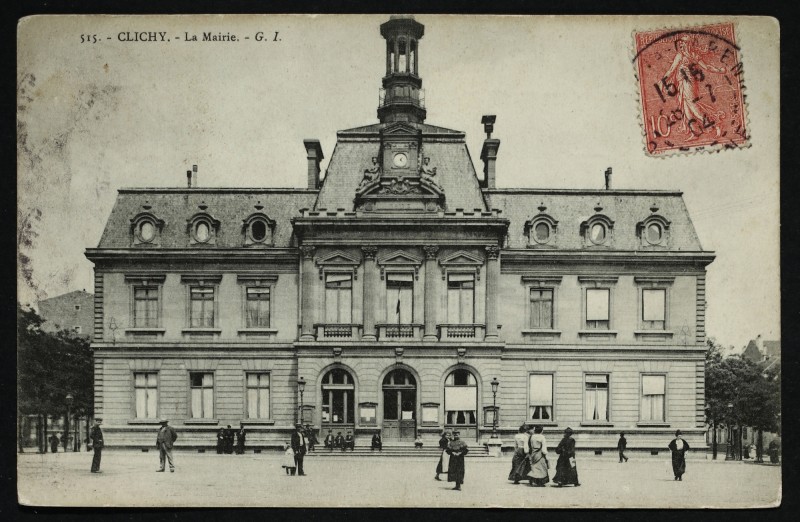 Carte postale ancienne La Mairie à Clichy