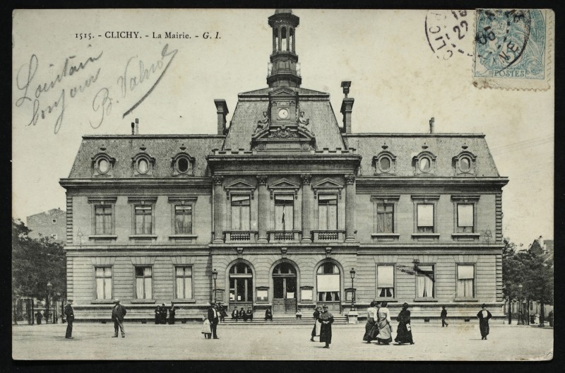 Carte postale ancienne La Mairie à Clichy