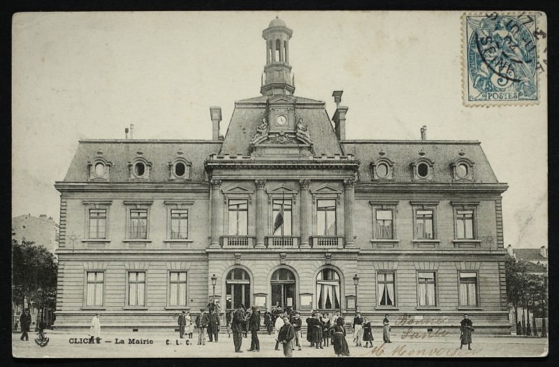 Carte postale ancienne La Mairie à Clichy