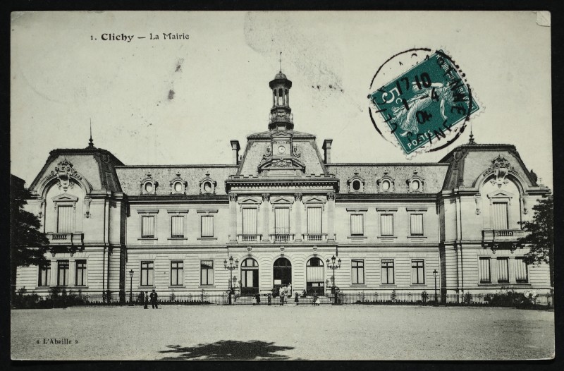 Carte postale ancienne La Mairie à Clichy