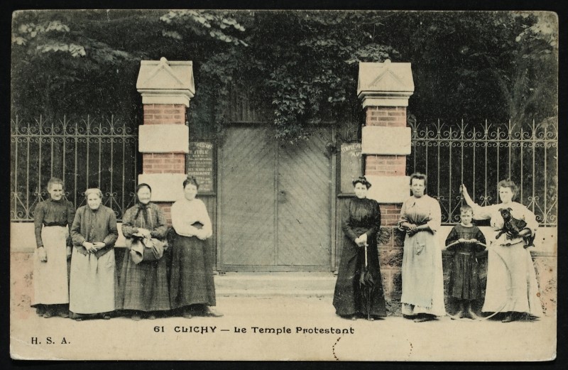 Carte postale ancienne Le Temple Protestant à Clichy