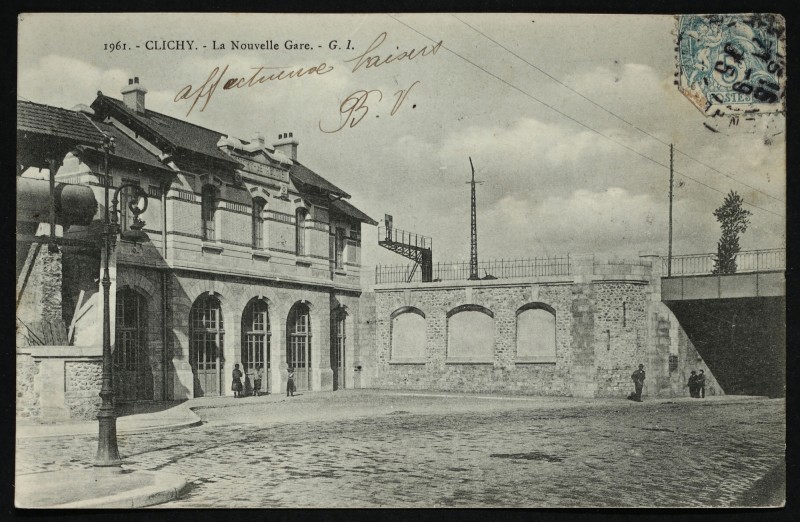 Carte postale ancienne La Nouvelle Gare à Levallois-Perret