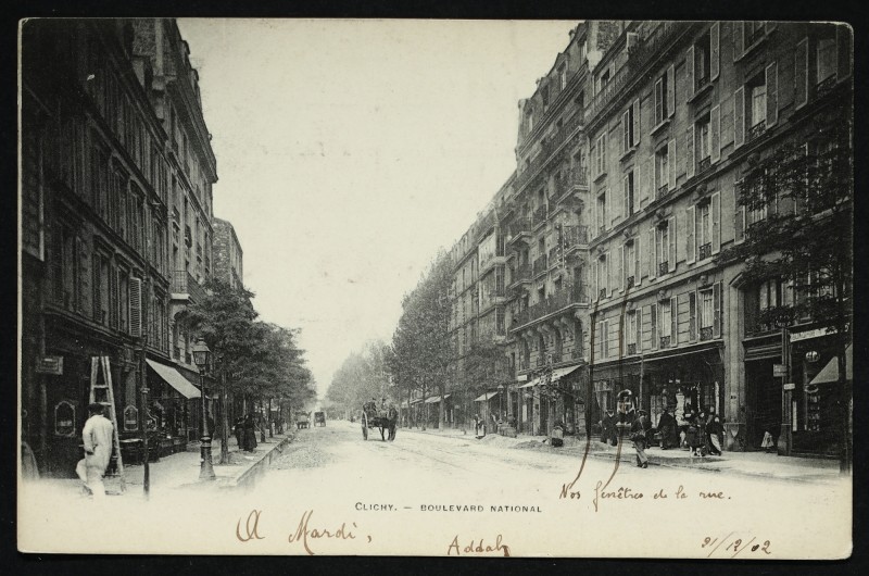 Carte postale ancienne Boulevard National à Clichy