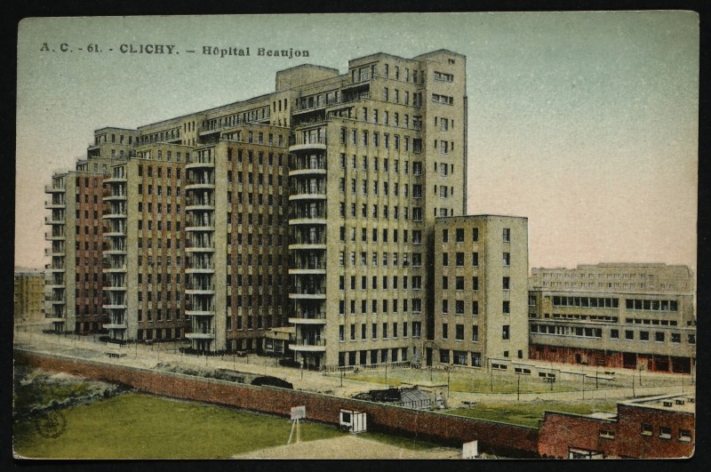Carte postale ancienne Hôpital Beaujon à Clichy