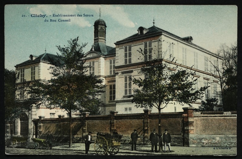 Carte postale ancienne Etablissement des Soeurs du Bon Conseil à Clichy