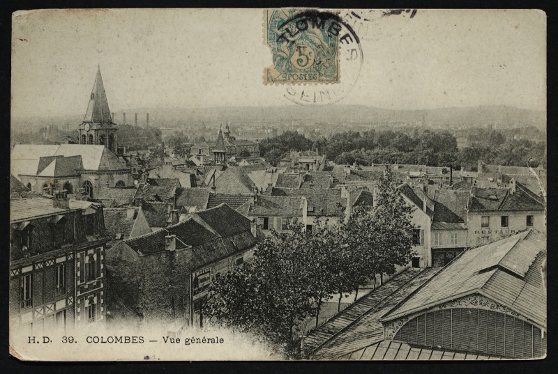 Carte postale ancienne Vue générale à Colombes
