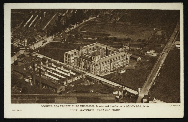 Carte postale ancienne Société des Téléphones Ericsson à Colombes