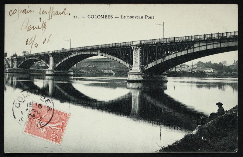 Carte postale ancienne Le nouveau Pont à Colombes