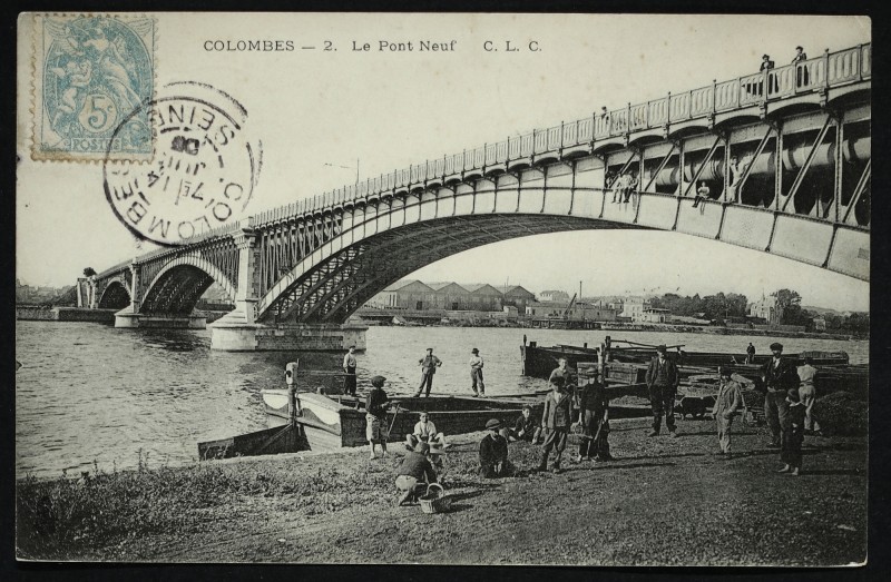 Carte postale ancienne Le Pont Neuf à Colombes