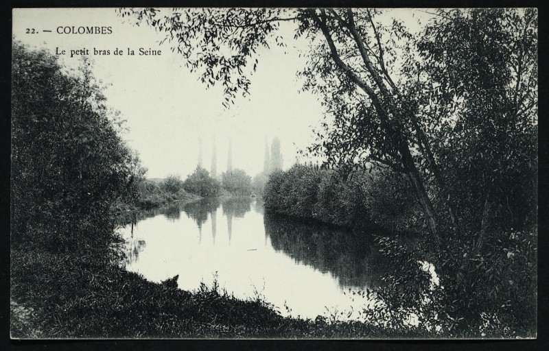 Carte postale ancienne Le petit Bras de la Seine à Colombes