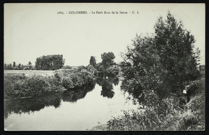 Carte postale ancienne Le Petit Bras de la Seine à Colombes