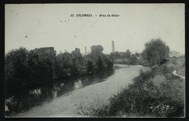 Carte postale ancienne Bras de la Seine à Colombes