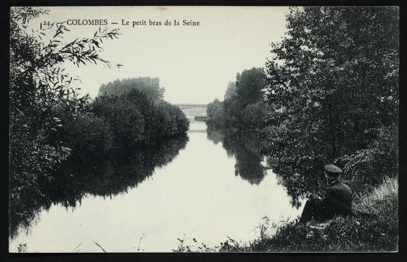 Carte postale ancienne Le petit bras de la Seine à Colombes