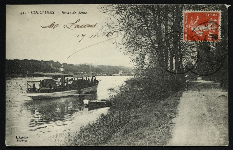 Carte postale ancienne Bords de Seine à Colombes