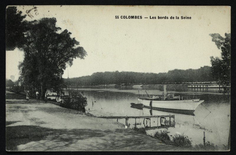 Carte postale ancienne Les bords de la Seine à Colombes