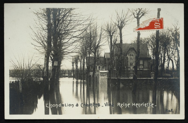 Carte postale ancienne Villa Reine Henriette à Colombes