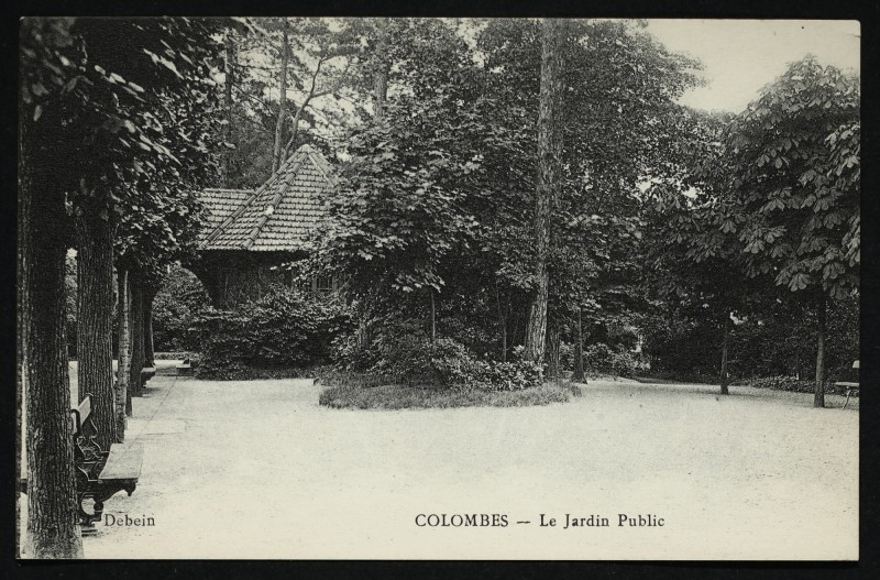 Carte postale ancienne Le Jardin Public à Colombes