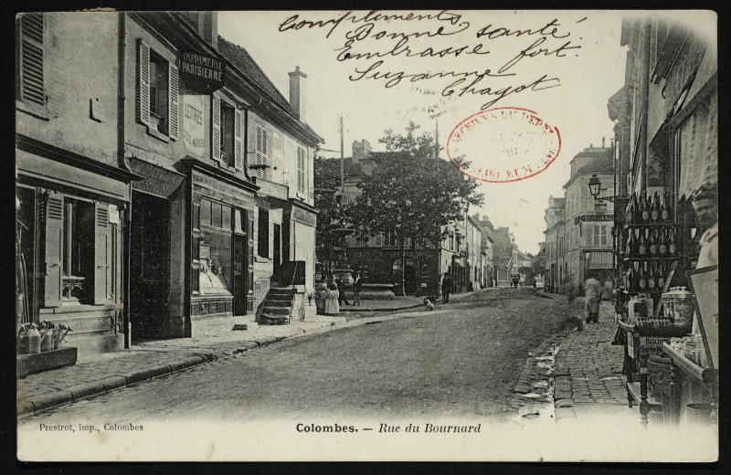 Carte postale ancienne Rue du Bournard à Colombes
