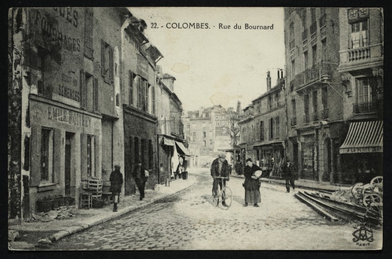Carte postale ancienne Rue du Bournard à Colombes